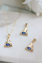 Load image into Gallery viewer, Sybil Evil Eye Charm Necklace
