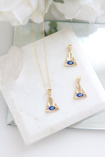 Load image into Gallery viewer, Sybil Evil Eye Charm Necklace
